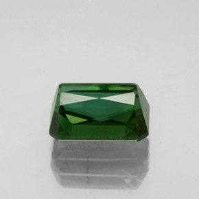 Turmalina verde natural de 2,47 ct, corte esmeralda, VVS