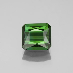 Turmalina verde natural de 1,81 ct, corte esmeralda, VVS-VS