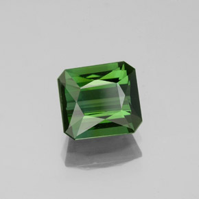 Turmalina verde natural de 1,81 ct, corte esmeralda, VVS-VS