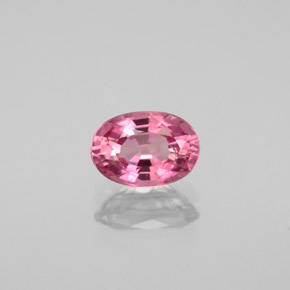 Turmalina rosa natural de 0,91 ct, corte óvalo, VS-SI