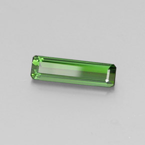 Turmalina verde natural de 1,27 ct, corte esmeralda, VVS-VS