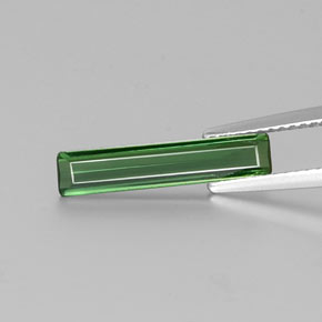 Turmalina verde natural de 1,14 ct, corte esmeralda, VS