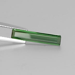 Turmalina verde natural de 1,14 ct, corte esmeralda, VS