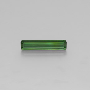 Turmalina verde natural de 1,74 ct, corte esmeralda, VS
