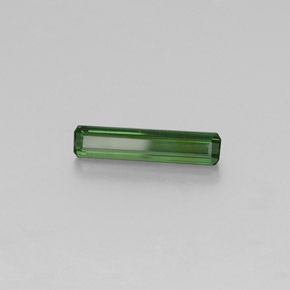 Turmalina verde natural de 1,74 ct, corte esmeralda, VS