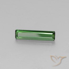 Turmalina verde natural de 1,69 ct, corte esmeralda, VVS-VS