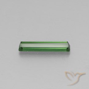 Turmalina verde natural de 1,69 ct, corte esmeralda, VVS-VS