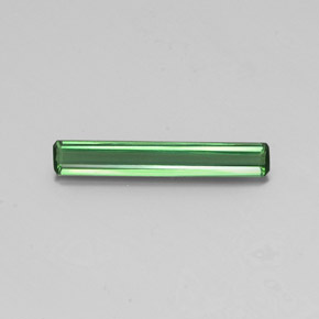 Turmalina verde natural de 1,51 ct, corte esmeralda, VS