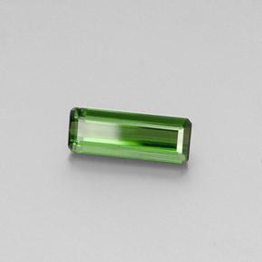 Turmalina verde medio natural de 1,72 ct, corte esmeralda, VVS-VS