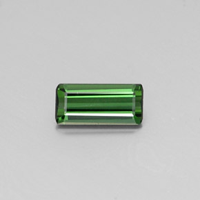 Turmalina verde natural de 1,75 ct, corte esmeralda, VS