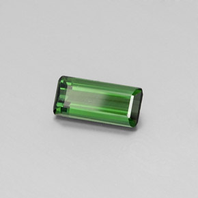Turmalina verde natural de 1,75 ct, corte esmeralda, VS