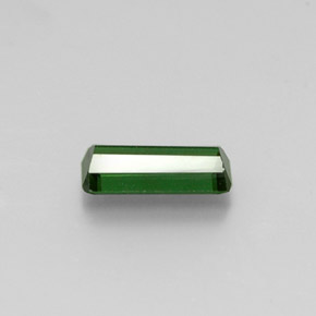 Turmalina verde natural de 1,75 ct, corte esmeralda, VS