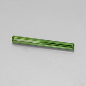 Turmalina verde natural de 1,75 ct, corte esmeralda, VVS-VS