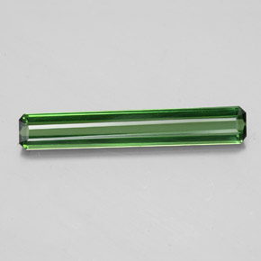 Turmalina verde natural de 1,51 ct, corte esmeralda, VS
