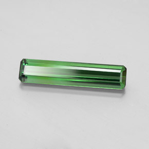 Turmalina verde natural de 1,71 ct, corte esmeralda, VS