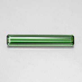 Turmalina verde natural de 1,60 ct, corte esmeralda, VVS-VS