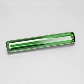 Turmalina verde natural de 1,60 ct, corte esmeralda, VVS-VS
