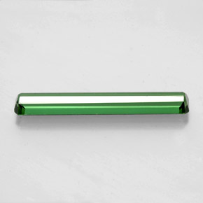 Turmalina verde natural de 1,60 ct, corte esmeralda, VVS-VS