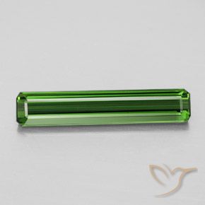 Turmalina verde natural de 2,58 ct, corte esmeralda, VVS-VS