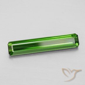 Turmalina verde natural de 2,58 ct, corte esmeralda, VVS-VS