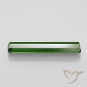 Turmalina verde natural de 2,58 ct, corte esmeralda, VVS-VS