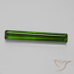Turmalina verde natural de 3,45 ct, corte esmeralda, VVS