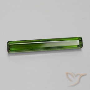 Turmalina verde natural de 3,45 ct, corte esmeralda, VVS