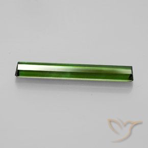 Turmalina verde natural de 3,45 ct, corte esmeralda, VVS