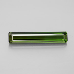 Turmalina verde natural de 3,12 ct, corte esmeralda, VVS-VS