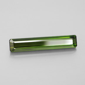 Turmalina verde natural de 3,12 ct, corte esmeralda, VVS-VS