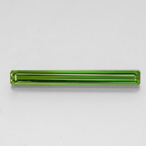 Turmalina verde natural de 3,07 ct, corte esmeralda, VVS