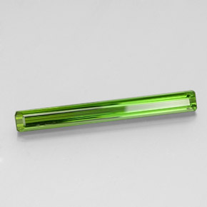 Turmalina verde natural de 3,07 ct, corte esmeralda, VVS