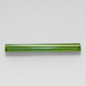 Turmalina verde natural de 3,07 ct, corte esmeralda, VVS