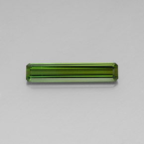 Turmalina verde natural de 3,01 ct, corte esmeralda, VVS-VS