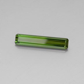 Turmalina verde natural de 3,01 ct, corte esmeralda, VVS-VS