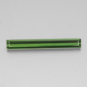 Turmalina verde natural de 3,15 ct, corte esmeralda, VVS