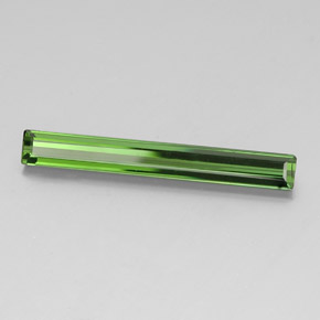 Turmalina verde natural de 3,15 ct, corte esmeralda, VVS