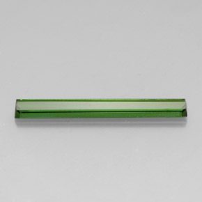 Turmalina verde natural de 3,15 ct, corte esmeralda, VVS