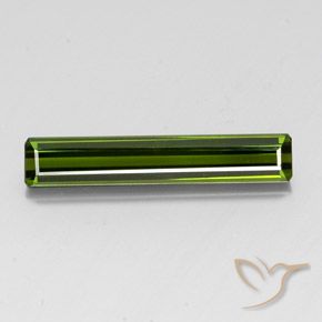 3.28ct Natural Verde oscuro turmalina, corte esmeralda, VVS-VS