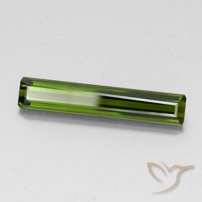 Turmalina Verde oscuro natural de 3.28 ct, Corte Octágono / Esmeralda, VVS-VS