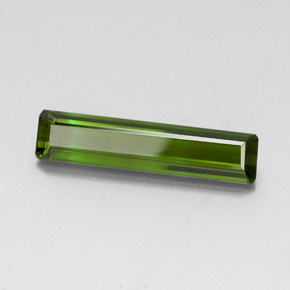 Turmalina verde natural de 3,40 ct, corte esmeralda, VS
