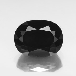 Turmalina negro natural de 36,01 ct, corte óvalo, opaco