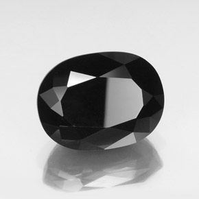 Turmalina negro natural de 36,01 ct, corte óvalo, opaco