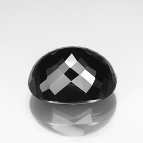 Turmalina negro natural de 36,01 ct, corte óvalo, opaco