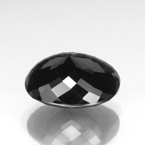 Turmalina negro natural de 28,81 ct, corte óvalo, opaco