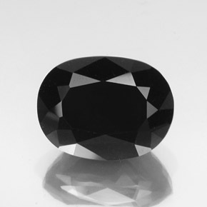 Turmalina negro natural de 32,33 ct, corte óvalo, opaco
