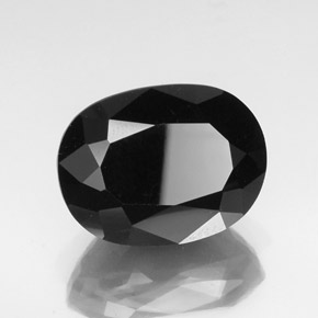 Turmalina negro natural de 32,33 ct, corte óvalo, opaco