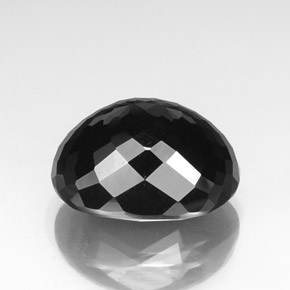 Turmalina negro natural de 32,33 ct, corte óvalo, opaco