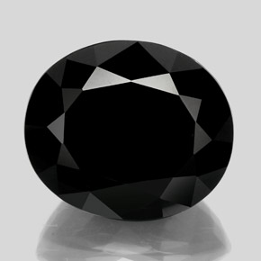 Turmalina negro natural de 88,82 ct, corte óvalo, opaco
