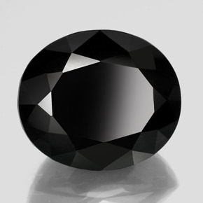 Turmalina negro natural de 88,82 ct, corte óvalo, opaco